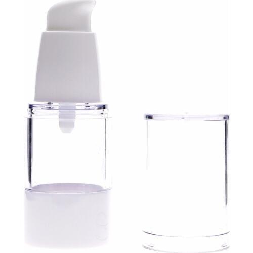 1Pcs 15ml Transparent Airless Pump Vacuum Bottle Toiletries Container Refillable Plastic Dispenser Travel Cosmetic Bottle#225813