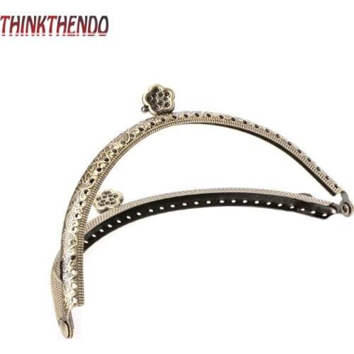 1PC Retro Flower Metal Frame Kiss Clasp For Handle Bag Purse 8.5cm/10.5cm/12.5cm F3MD