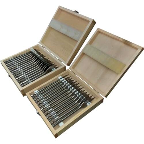13Pc and 16Pc Woodworking Flat Drill Set Woodworking Spade Drill Bits Hand Tool Sets 2boxes