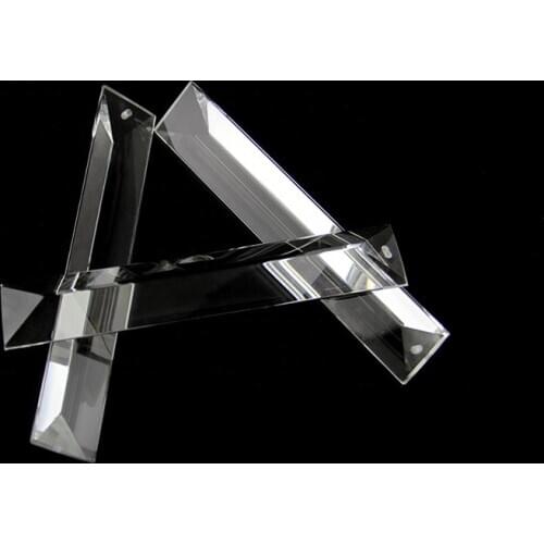 22X63mm 22x76mm Clear Crystal Chandelier Pendants Drops Crystal Glass Trimming Prism Drop Window Optical Glass Prism for Garland