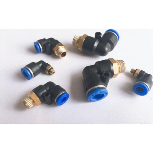 5pcs L Shaped Pneumatic Fitting PL14-02 PL14-03 PL14-04 Pneumatic pipe joint plastic joint thread elbow