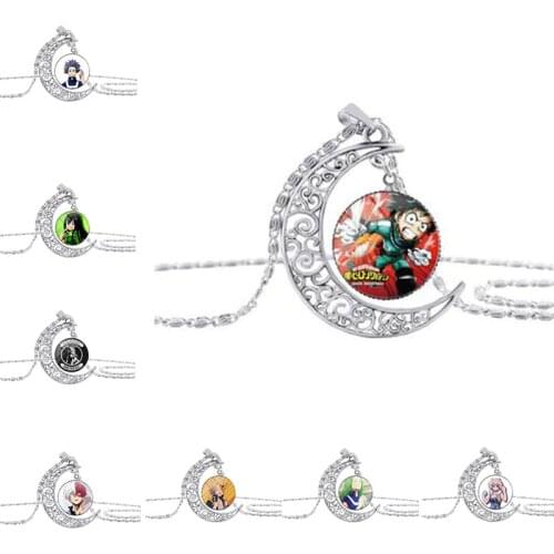 Anime My Hero Academia Cosplay Midoriya Izuku Time Gem Silver Pendant Necklace Handmade Jewelry Necklace Nice Gift
