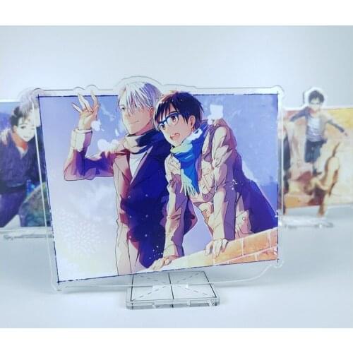 Anime YURI!!! on ICE Katsuki Yuri Cosplay Stand Figure Acrylic Victor Nikiforov Cartoon Desk decoration model plate Gifts
