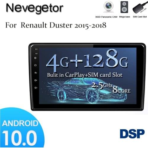 Android 10.0 For Renault Duster 2015-2018 Car Radio Multimedia Video Player GPS Navigation NO 2 din DVD