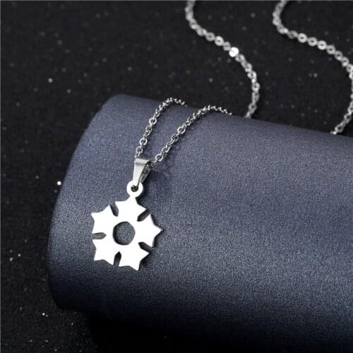 Stainless Steel Hollow Lucky Five-pointed star cosmic sun Pendant Chain Necklace Love Woman Mother Girl Gift Wedding Jewelry