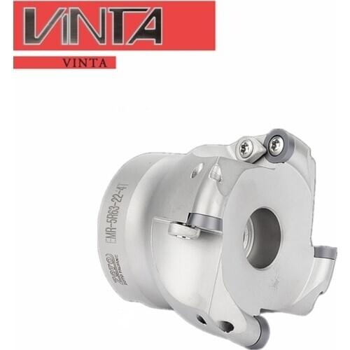CNC face milling cutter head machining center High precision plane flat round nose cutter head EMR5R 6R50 63 80 EMR 5R50-22-4T