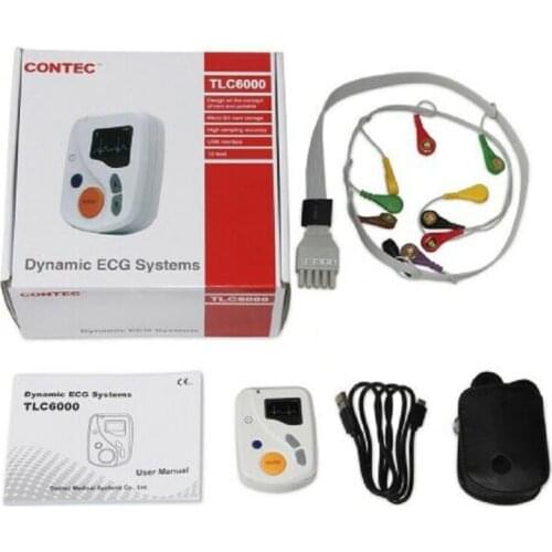 CONTEC TLC6000 Dynamic ECG / EKG Systems 12-lead 48-hour record ECG PC software