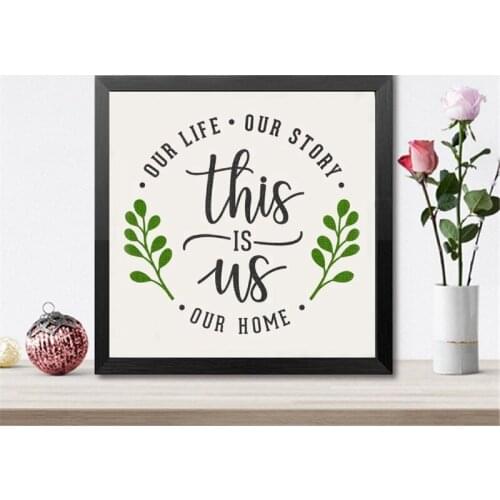 This is Us Love Quotes Wall Art Canvas Print Rustic Home Decor Our Story Our Home Art Painting Picture Farmhouse Wall Decoration