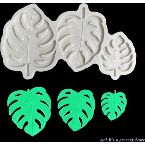 Fondant Mold Cake Mould Plant Leaf Monstera Leaves Chocolate Silicone Baking DIY