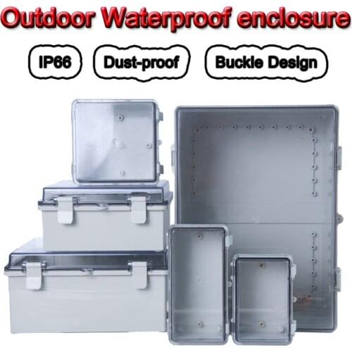 Waterproof Buckle Project box ABS Plastic Electric Control Box Wire Connection Cable Junction Box Instrument Enclosure Clamshell