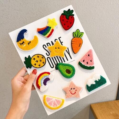 Lovely Fruit Star Children Girls Hair Clips Hariy Cute Girls Kids Rainbow Party Festival Hair Accessories Headband Ornament