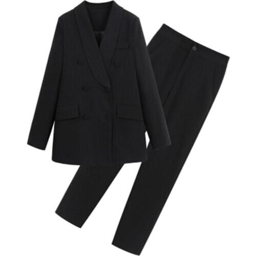 Fashion pants suit women spring New high quality business OL suit + pants Two-piece suit women Work clothes size M-5XL 45-105KG