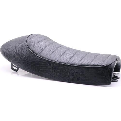 Motorcycle Alligator Leather Cafe Racer Seat Vintage Hump Saddle Seat For BMW R100R R50 60 75 Honda CB350 CL100 CL125S 175 200
