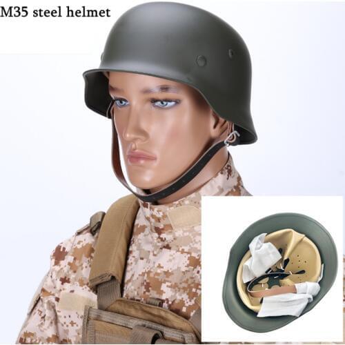 WW2 German Elite Wh Army M35 M1935 Steel Helmet Stahlhelm Green Grey Black Free Shipping