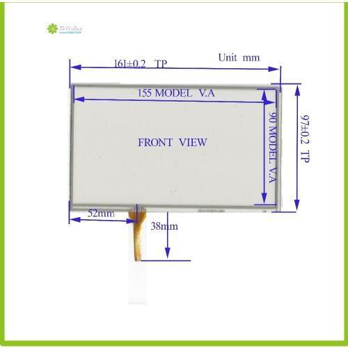 ZhiYuSun A2286F-G compatible 161mm*97mm NEW 7 inch 4 line For Car DVD touch screen panel 162*100 Sensor glass Welding type