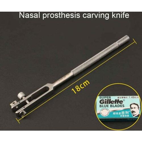 Nasal plastic surgery nose prosthesis carving knife