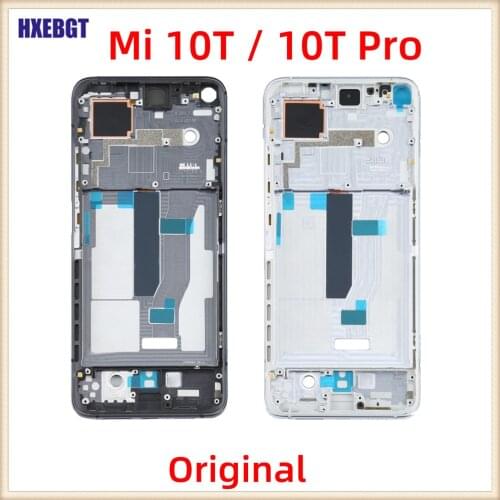 Original For Xiaomi Mi 10T / 10T Pro LCD Front Housing Middle Frame Bezel Chassis Shell Mi10T Smartphone Repair Parts