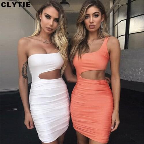 Clytie Sexy Spring Hollow Out Mini Dress Women Solid Color Ladies Beach Spaghetti Strap Women New Party Outside Dresses
