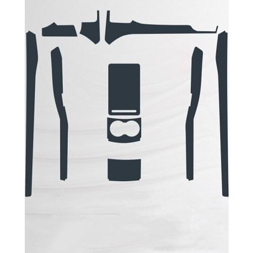 For Tesla Model X Car TPU Smoke Black Headlights Film Transparent Interior Central Console Gear Dashboard GPS Protective Sticker