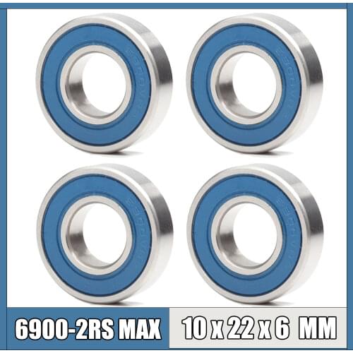 6900 2RSV MAX Bearing 10*22*6 mm 4Pcs Full Balls Bicycle Pivot Repair Parts 6900 2RS RSV Ball Bearings 6900-2RS 6900LLU