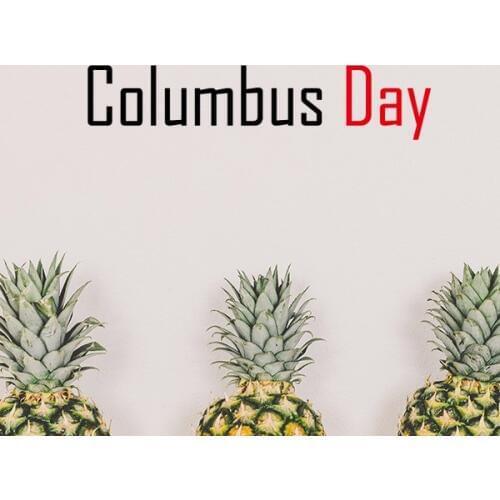 Celebrate Columbus Day Blessing Festival Holiday Gala Celebration Words Removable Wall Sticker Decals Wallpaper for Room Decal