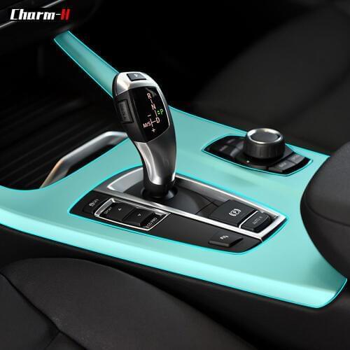 Car Interior Cover Trim Gear Shift Center Console Transparent TPU Protective Film Stickers for BMW X3 X4 F25 F26 Accessories