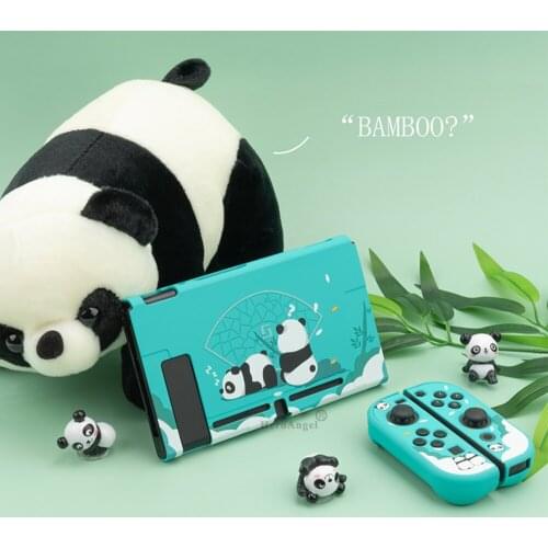 Detachable Cute Panda PC Case For Nintendos Nintend Switch NS NX Protective Hard Case Full Cover Shell JoyCons Controller Shell