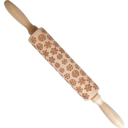 35X4CM Rolling Pin For Baking, Wood Rolling Pin for Baking Dough, Fondant, Pizza Pie and Cookies