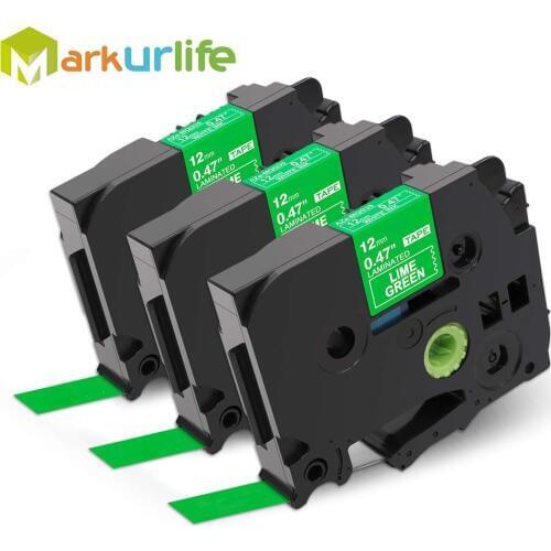 Compatible for Brother P-Touch Label Tapes Standard Laminated 12mm TZe-MQG35 Tpaes for PT-H100 PT-D210 PTD400AD PTD600 3-Pack