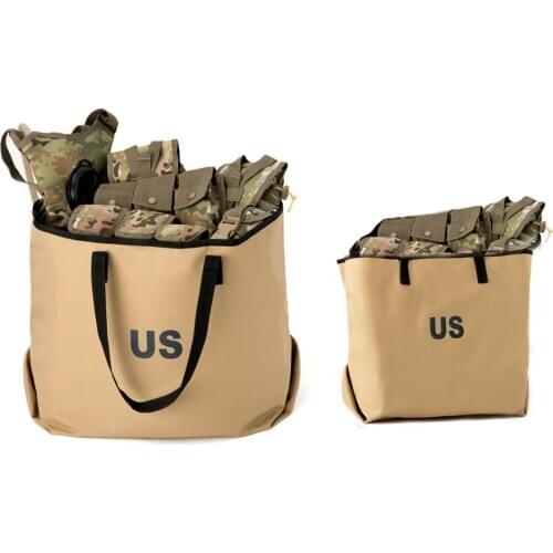 Akmax 2pcs/set Daily Shopping Bag Military Pilot Helmet Flyers Duffle Bags Portable Foldable With Handle(1 Large+ 1 Medium)