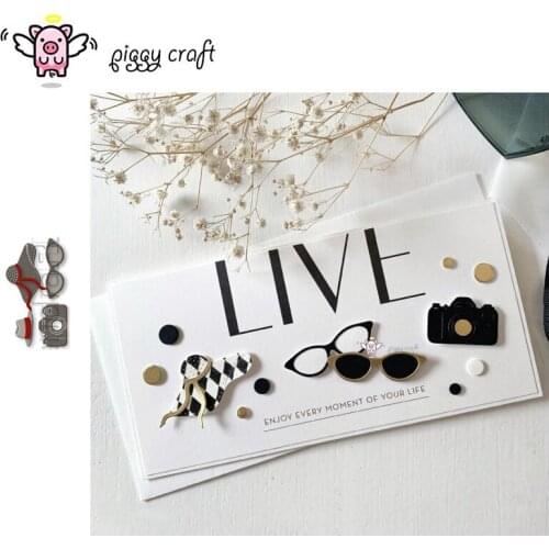 Piggy Craft metal cutting dies cut die mold Hat glasses camera Scrapbook paper craft knife mould blade punch stencils dies
