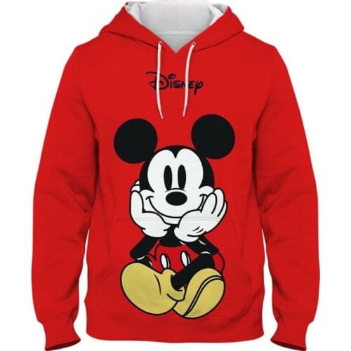 Disney Anime Hoodie for Men Mickey Mouse Print Jacket 3d Baseball Uniform Pullover Hoodie for Men and Women Children clothing