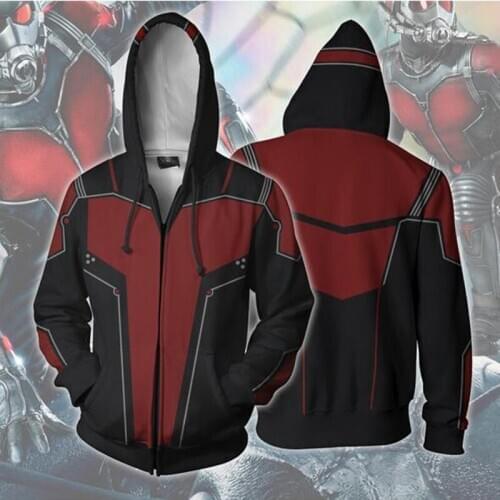 Cosplay Hoodies Zipper Sweatshirt Hooded Coat For Men 3D Printing Casual Cosplay Costume Adult