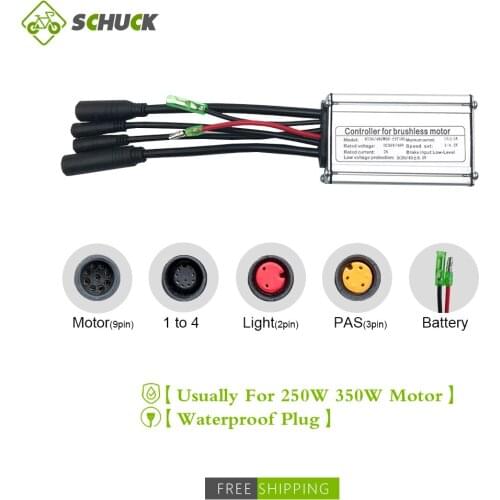 Electric bicycle Waterproof Connector KT Controller 36V 48V 250W 350W 15A 6 Mosfet Compatible KT LCD Display Ebike Controller