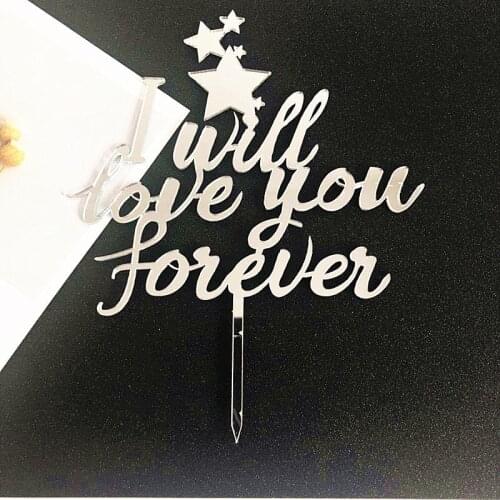 Star Love you forever Cake Topper Cake Topper party Dessert Decor for Baby shower Baking supply New Arrival