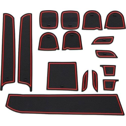 1 Set Interior Gate Slot Pad Rubber Anti-Slip Mat Fit for Suzuki Swift 1.2 Sport 2011 2012 2013 2014 2015 2016 2017