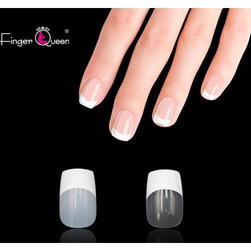 100pcs+Box Finger Decoration French False Nails Ballerina Coffin Nails Tips Fake Nails Half Cover Detachable Nails Art FQ846