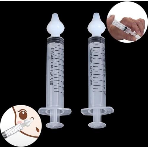2/4pcs 10ML Baby Nose Clean Needle Tube Infant Baby Care Nasal Aspirator Cleaner Baby Rhinitis Nasal Washer