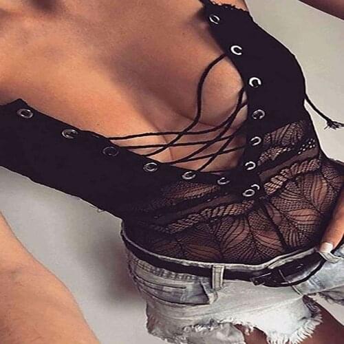 Summer 2021 Sexy Lace Lingerie Fashion Women Transparent Bodysuit Bustier Underwear Erotic белье женское Lenceria Sensual Mujer