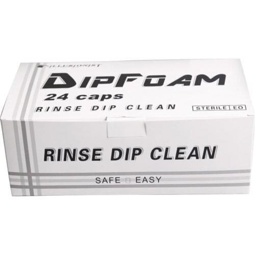 24pcs Professional Disposable Sterilize Tattoo Needle Dip Foam Cleaning Cup Tattoo Needle Dip Foam Cleaning Cup
