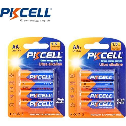 8PCS/2Pack AA 1.5V LR6 Alkaline Battery Dry Battery Primary Battery 2A E91 AM3 MN1500 Batteries Superior R6P UM3 MN1500 E91