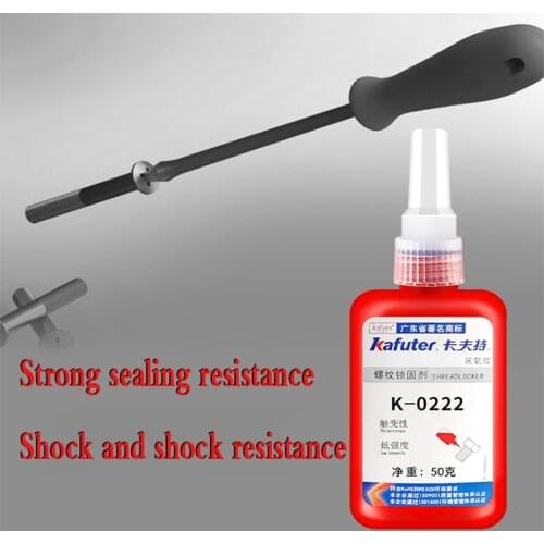 Kafuter K-0222 Anaerobic glue low-strength easy to disassemble screw thread lock fixed position sealant mechanical fixing