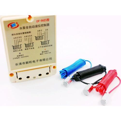 DF96 ES AC 220V 16A Automatic water level controller Pump Controller Cistern Cistern Automatic Liquid Switch with 3 probes