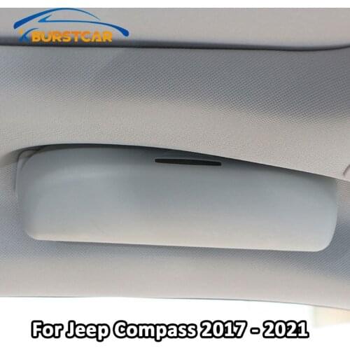 Xburstcar Car Sunglasses Case Holder Glasses Cage Clip Storage Box for Jeep Compass 2017 2018 2019 2020 2021 Accessories