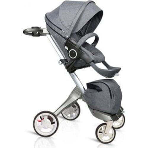 High Landscape Baby Stroller, Two-way Shock Absorber, Lightweight Folding, Sitting and Lying Baby Stroller, Newborn Stroller