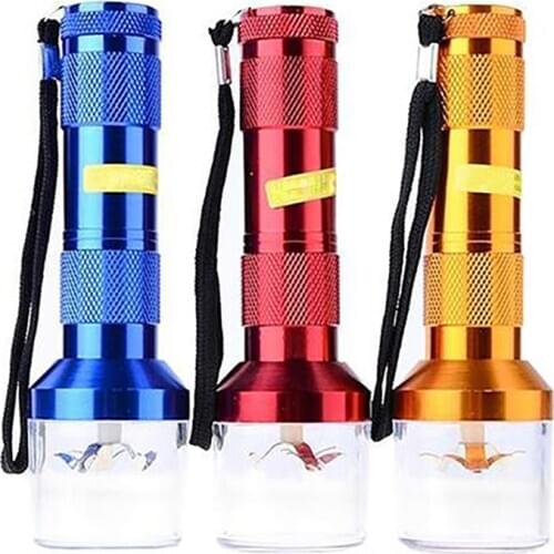 40MM Aluminum Electric Smoke Grinder Flashlight Shape Tobacco Grinding Tool Solid Seasoning Pepper Grinder Kitchen Gargets