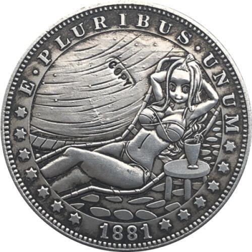 Hobo Nickel 1881-CC USA Morgan Dollar COIN COPY Type 103