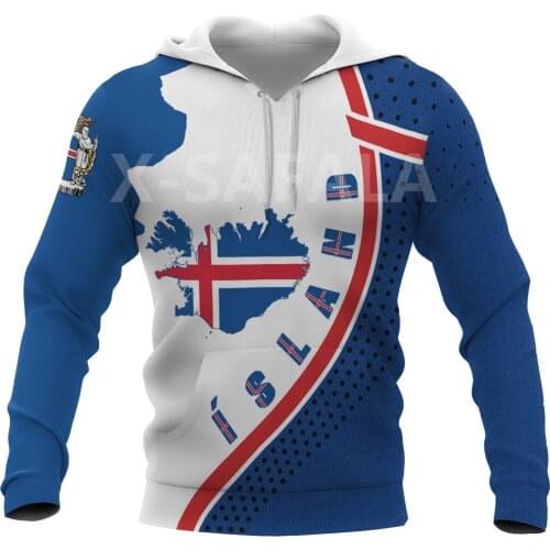 X-Safala Island Viking Flag Map Coat 3D All Printed Hoodie Man Women Harajuku Outwear Zipper Pullover Sweatshirt Casual Jacket