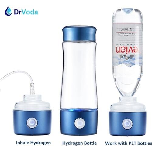 H2 Max up to 3300ppb Glass Hydrogen Generator Water Bottle SPE PEM Technology Water Ionizer