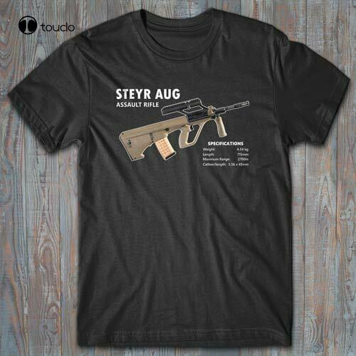 Cool T-Shirt Aug Rifle Gun Specifications, Infantry Army